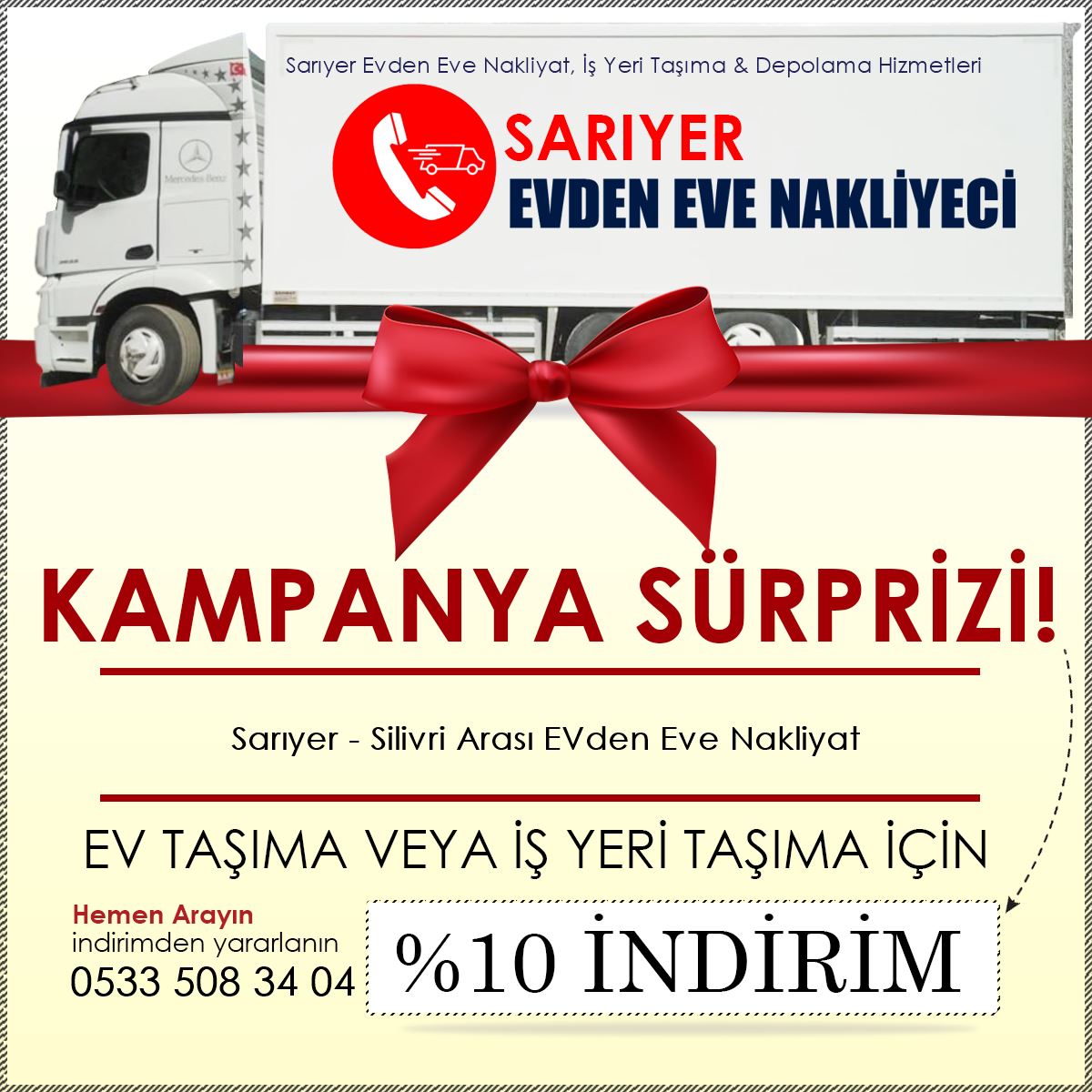 Sarıyer - Silivri Arası EVden Eve Nakliyat
