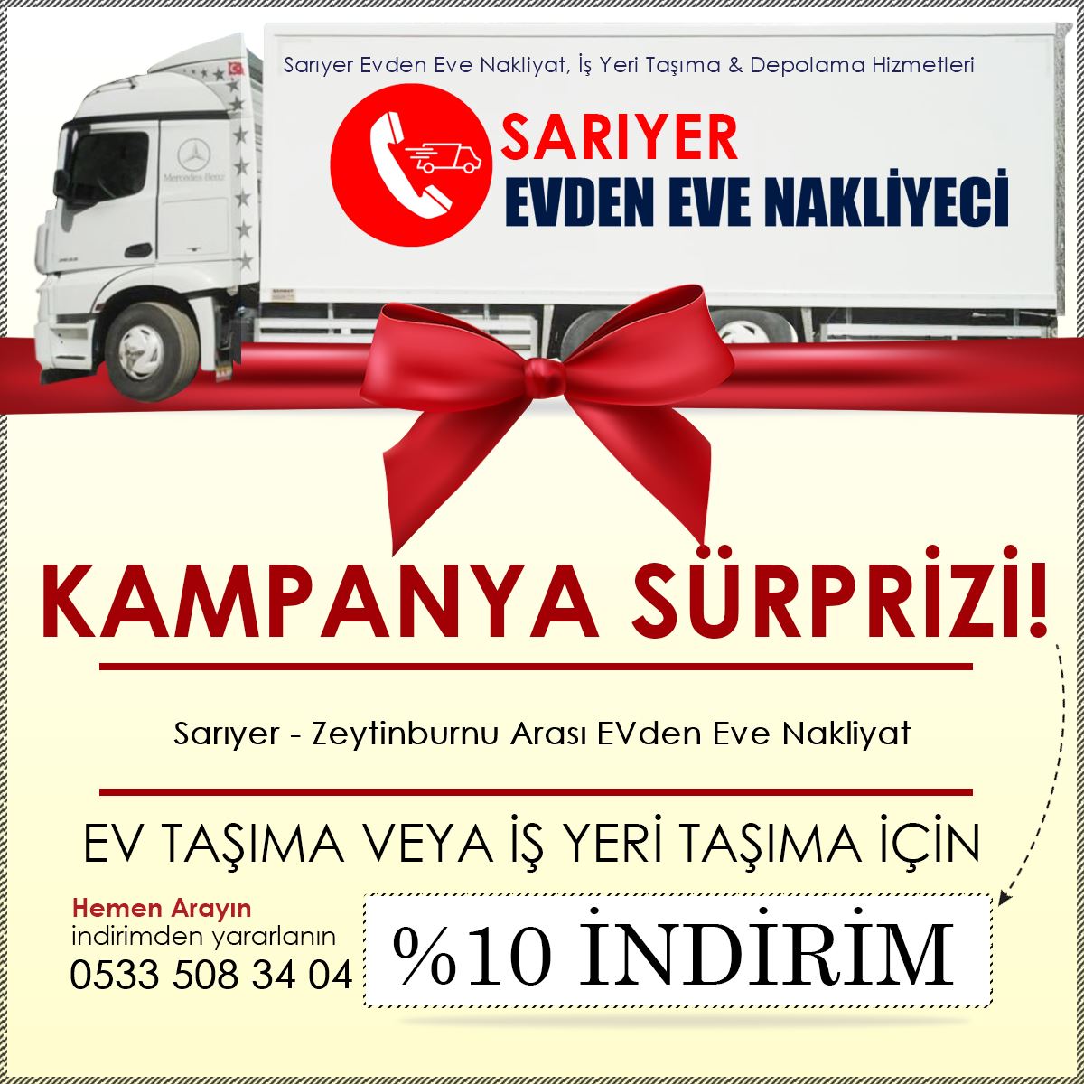 Sarıyer - Zeytinburnu Arası EVden Eve Nakliyat
